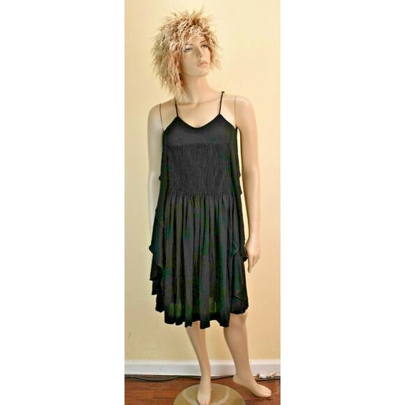 NWT CHANEL BLACK VISCOSE SPAGHETTI STRAP SLEEVELESS EVENING DRESS 36 FRANCE $2K - Picture 1 of 12